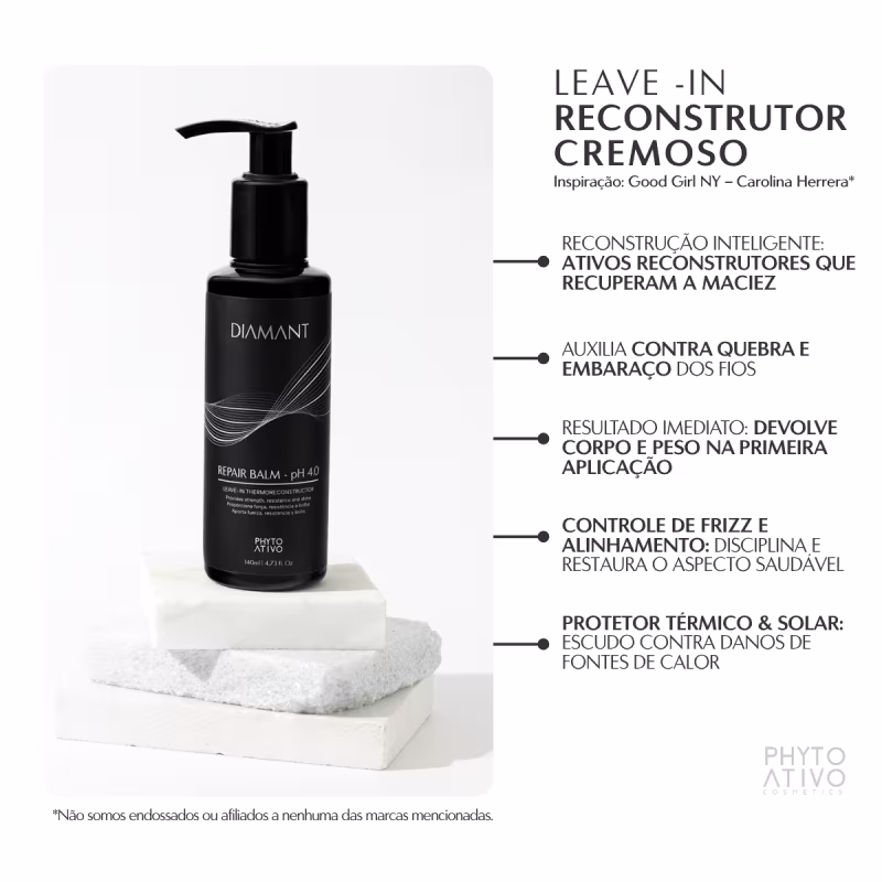Leave-in Diamant Reestruturação e Reconstrução Phyto Ativo 140ml