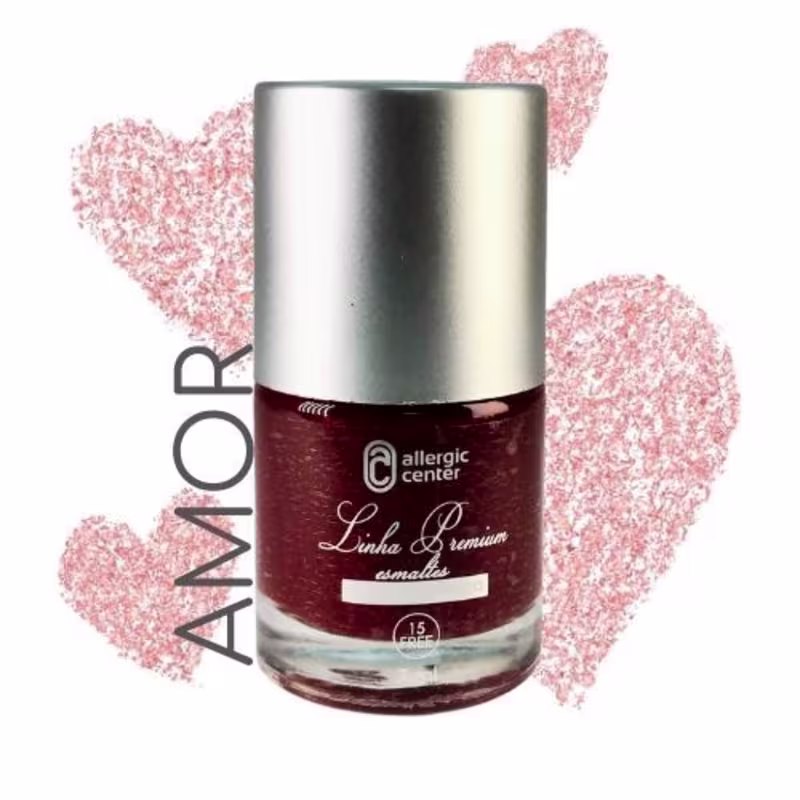 Esmaltes Hipoalergênicos Premium 15 Free 7ml Allergic Center Cor:Amor
