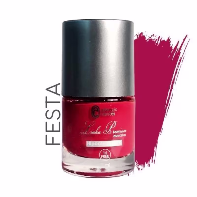 Esmaltes Hipoalergênicos Premium 15 Free 7ml Allergic Center Cor:Festa