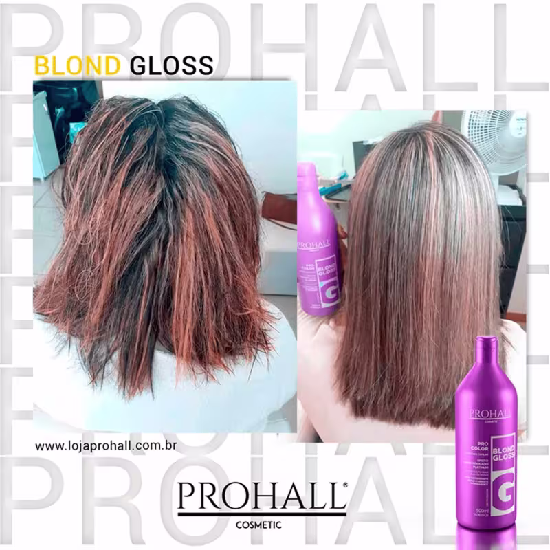 Máscara Matizadora Prohall Cosmetic Pro Color Blond Gloss, 500ml.