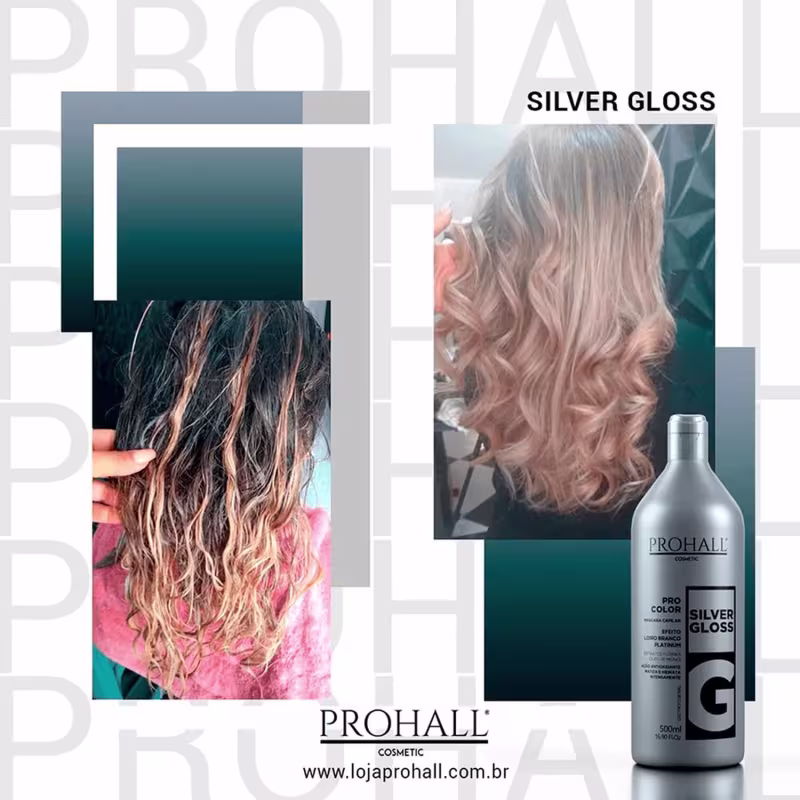 Máscara Matizadora Prohall Cosmetic Pro Color Silver Gloss, 500ml.