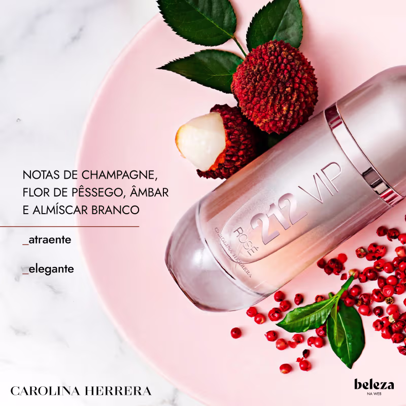 212 VIP Rosé Carolina Herrera Eau de Parfum - Perfume Feminino 80ml