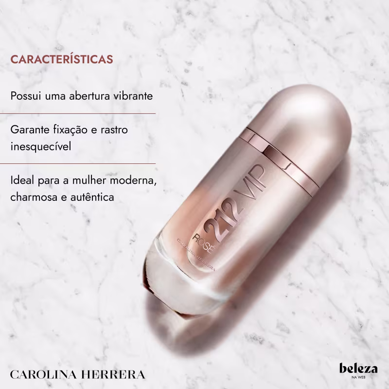 212 VIP Rosé Carolina Herrera Eau de Parfum - Perfume Feminino 80ml