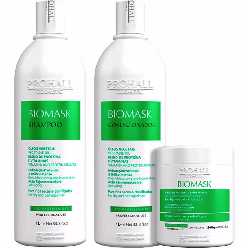 Prohall Biomask - Kit Home Care Tratamento Tamanho Econômico (3 Produtos)