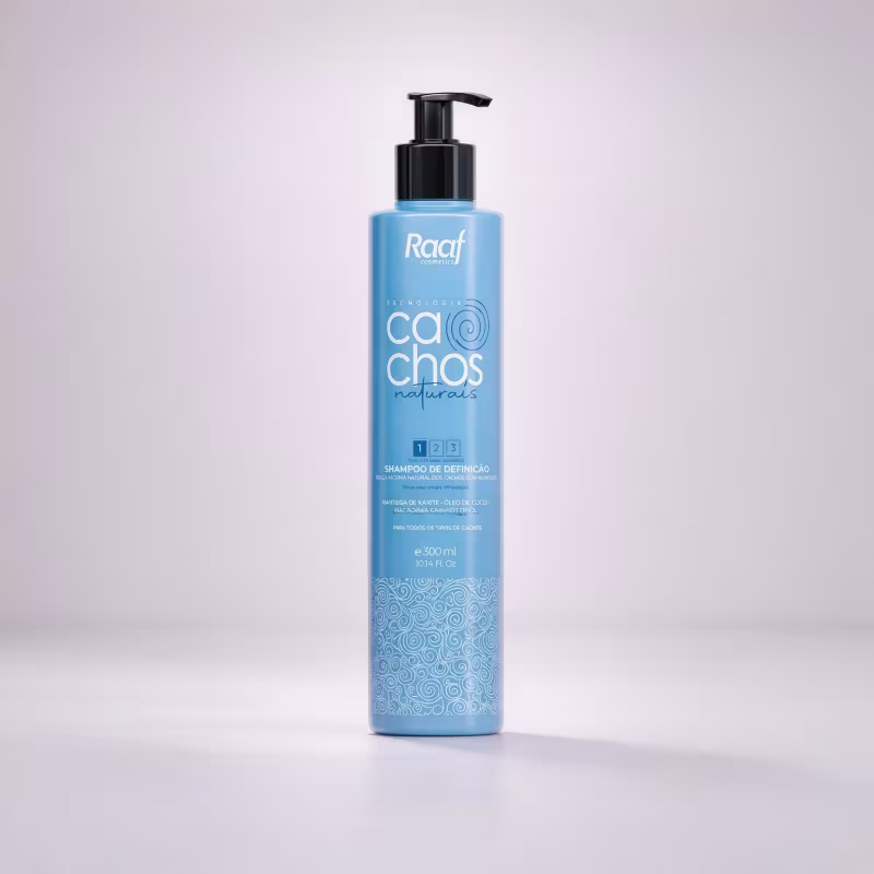 Kit Cachos Naturais Completo Shampoo, Máscara + Ativador de Cachos Raaf Cosmetics