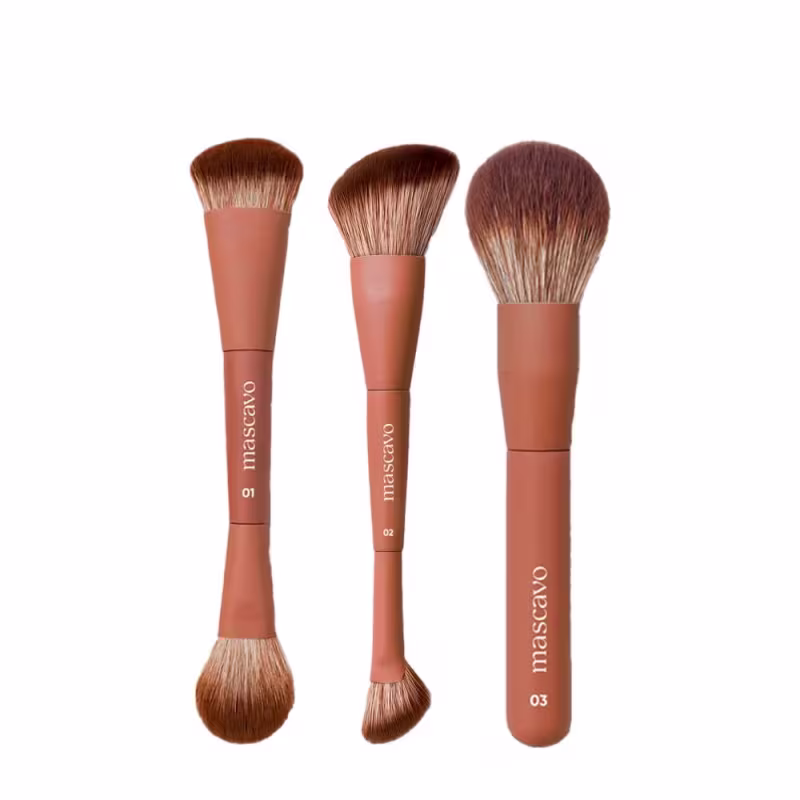 Kit Mascavo Pro Series Pincel de Maquiagem 01 + 02 + Pincel 03