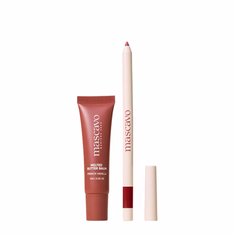 Kit Mascavo Lip Balm French Vanilla 10G + Lapiseira Labial Rosewood 0,3G