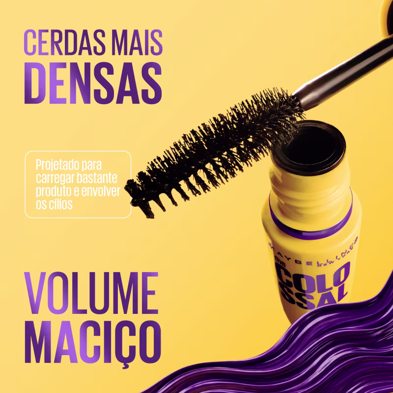 Maybelline The Colossal Preto - Máscara de Cílios à Prova D'água 9,2ml
