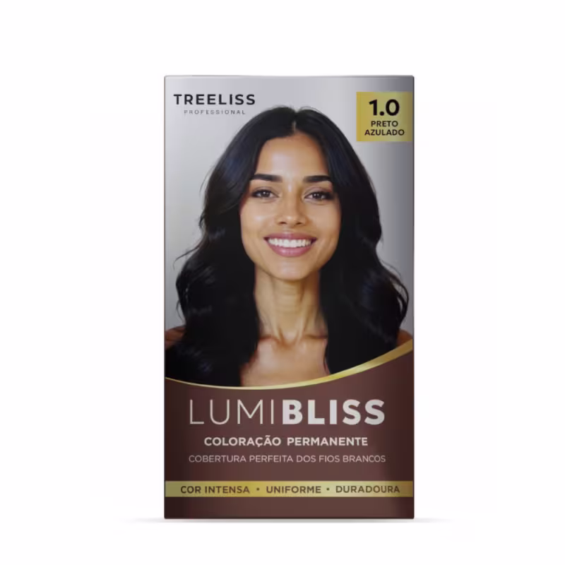 Coloração Lumi Bliss Treeliss 60g Cor:LUMI BLISS N° 1.0 PRETO AZULADO