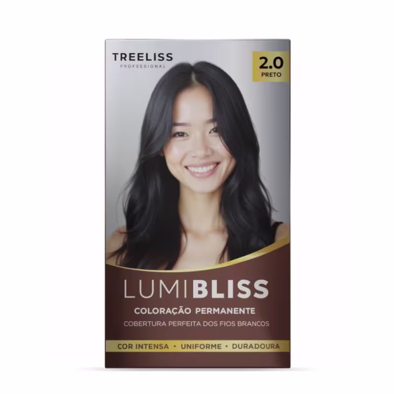 Coloração Lumi Bliss Treeliss 60g Cor:LUMI BLISS N° 2.0 PRETO