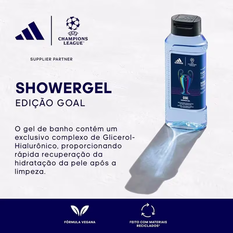 Kit Adidas UEFA Goal Masculino Eau de Toilette 50ml + Shower Gel 250ml