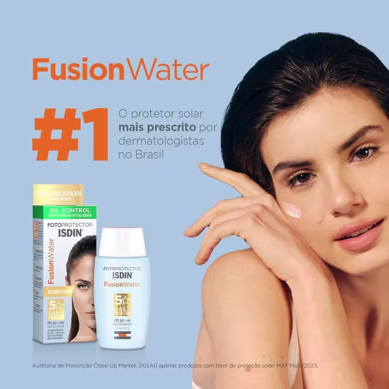 ISDIN Kit Proteção Solar Fusion Water FPS60 50ml + Gel Cream FPS60 100ml