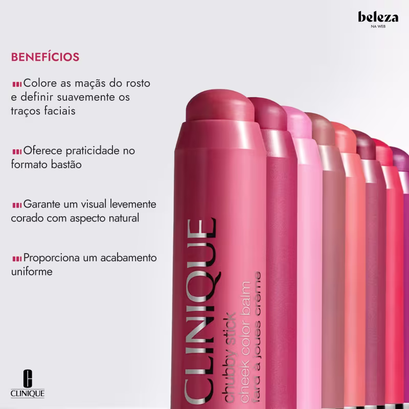 Colore as maçãs do rosto e definir suavemente os traços faciais. Oferece praticidade no formato bastão. Garante um visual levemente corado com aspecto natural. Proporciona um acabamento uniforme.