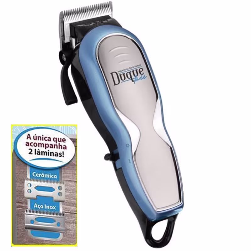 Maquina de Corte Cabelo Soling Duque Fade c/ 2 lami Bivolt