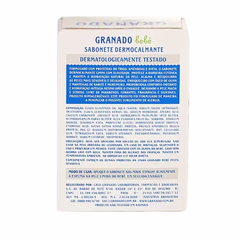 Kit Sabonete em Barra de Glicerina Granado Bebê Lavanda 90g c/4 unidades