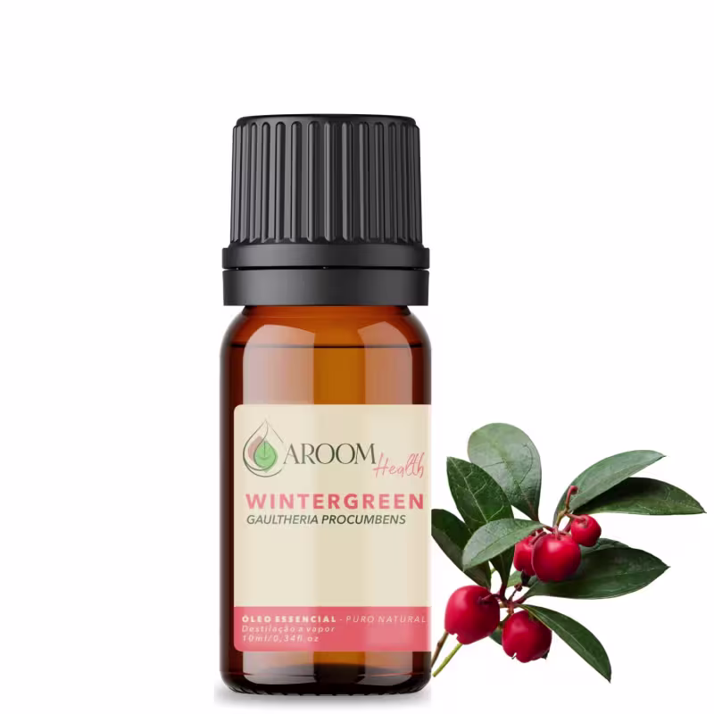 Óleo Essencial Wintergreen - puro 10 ML Aroom Health