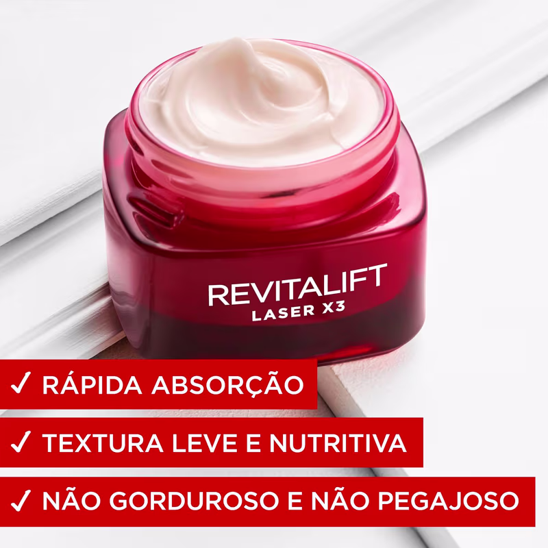 L'Oréal Paris Revitalift Laser X3 - Creme Facial Antissinais 50ml