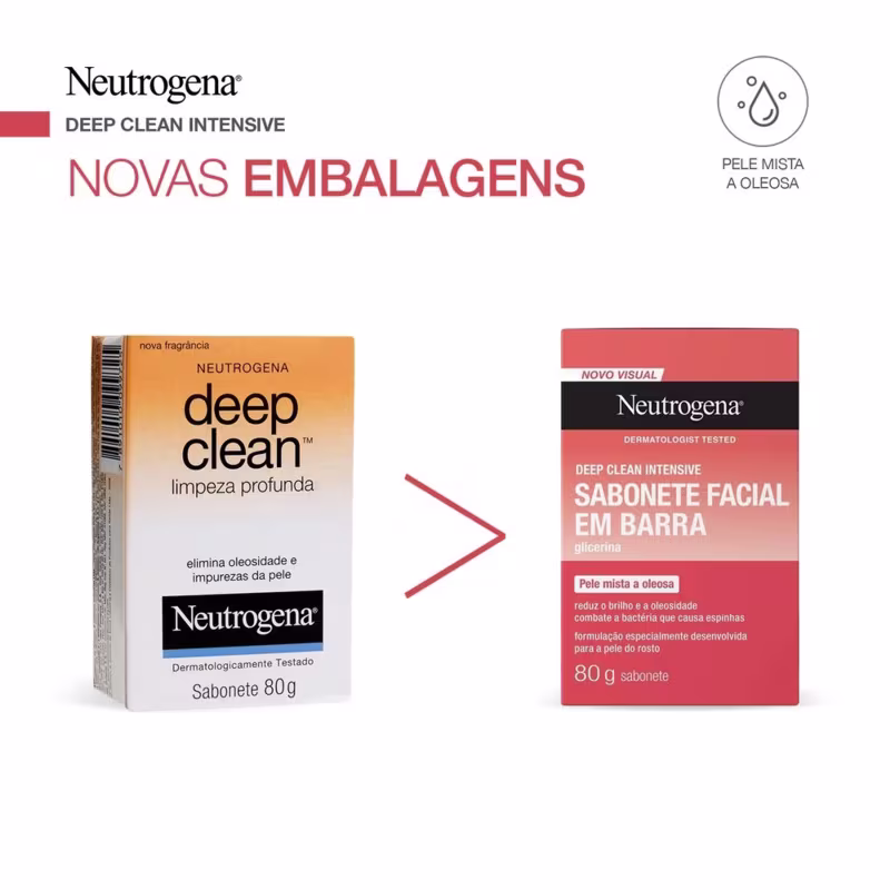 Neutrogena Deep Clean - Sabonete em Barra Facial 80g