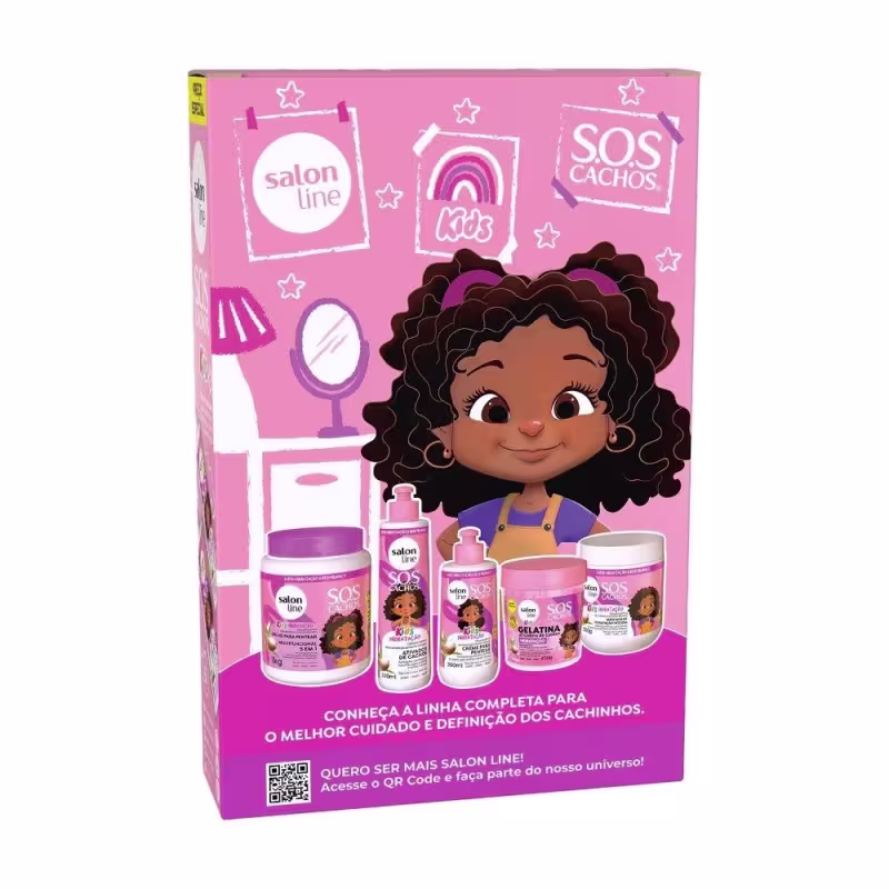 Kit Shampoo + Condicionador com Gelatina SOS Cachos Kids Hidratação