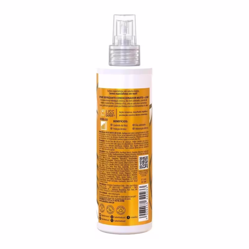 Kit Meu Liso Muito + Liso com Shampoo + Condicionador, Máscara, Óleo Multifuncional, Spray Defrizante e Balm Antifrizz