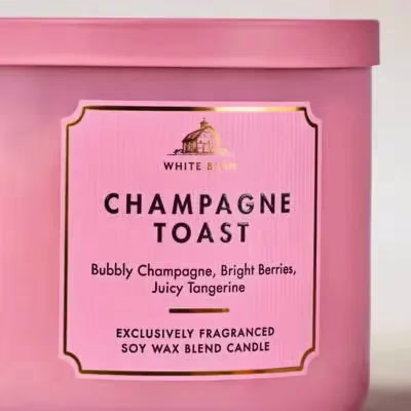 Vela 3 pavios Champagne Toast Bath Body Work -411 gr