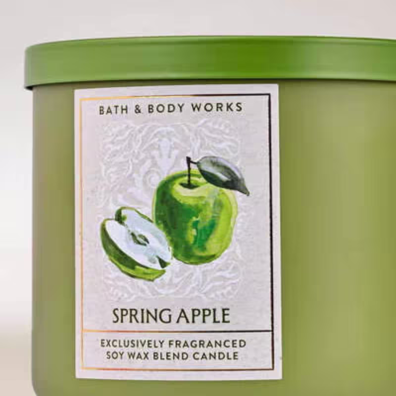 Vela 3 pavios Spring Apple Bath Body Work-411 gr