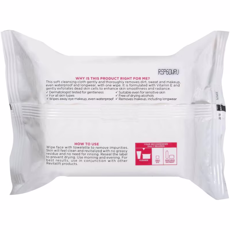 Toalha de Remoção de Maquiagem Revitalift L´oreal Paris