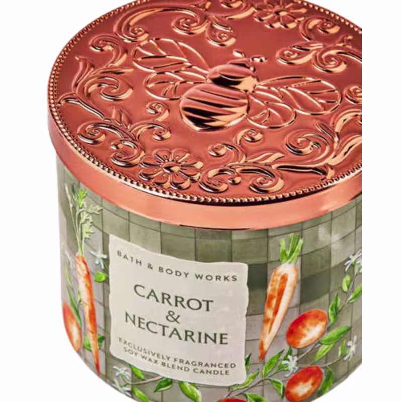 Vela 3 Pavios Carrot & Nectarine Bath Body Work- 411 grs