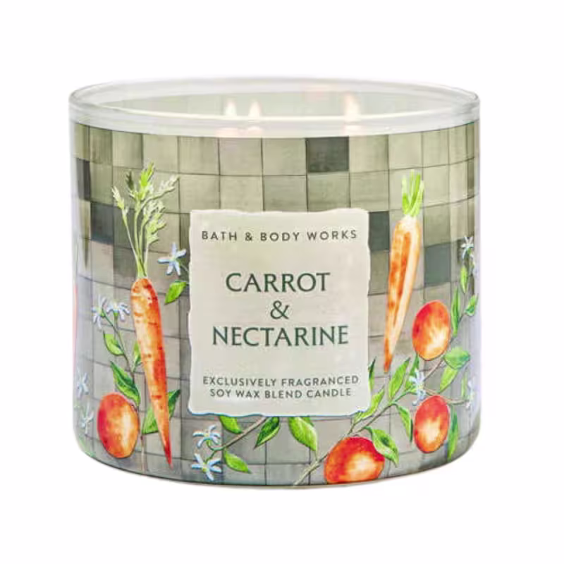 Vela 3 Pavios Carrot & Nectarine Bath Body Work- 411 grs