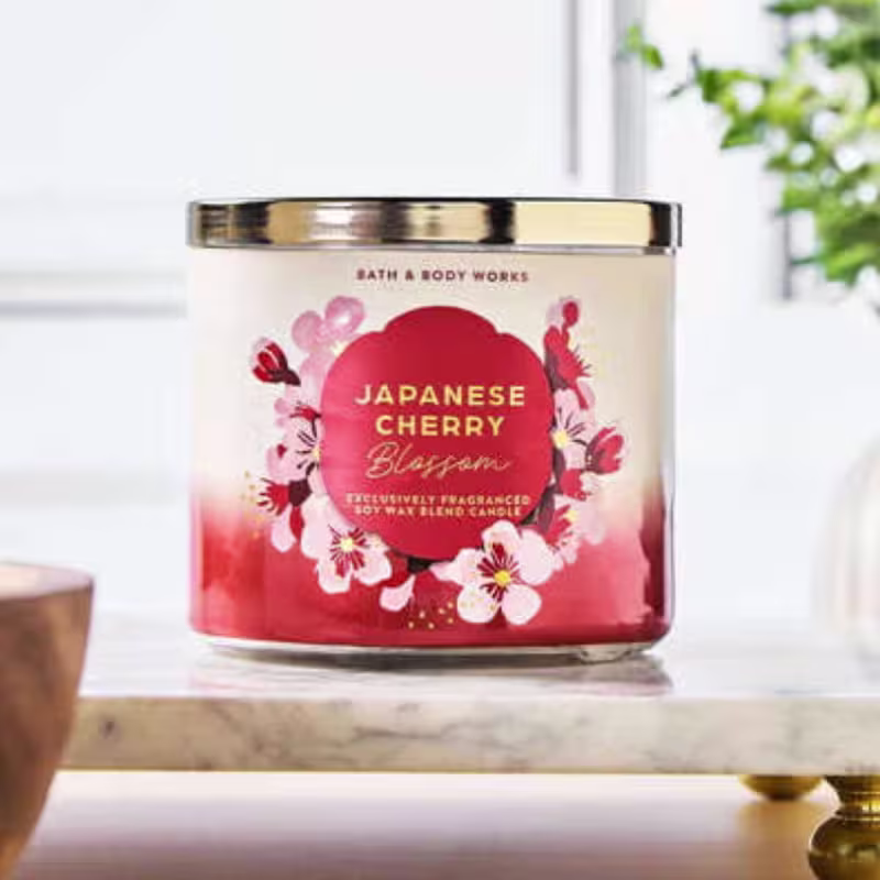 Vela 3 Pavios Japanese Cherry Blossom BBW- 411 grs