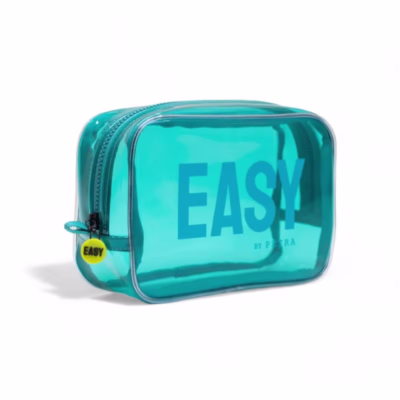 Necessaire Pocket Easy by Petra, na cor Turquesa