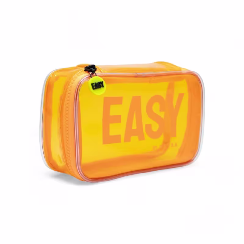 Necessaire Flex Easy by Petra, na cor Tangerina
