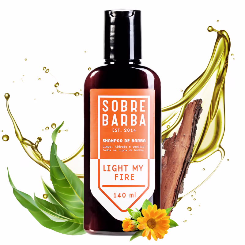 Quarteto Sobrebarba - Shampoo, Balm, Óleo e Cera - Light my Fire