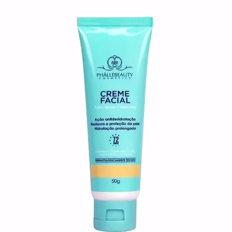 Phállebeauty - Creme Facial Peles Secas e Sensíveis Hidratação Prolongada 50g