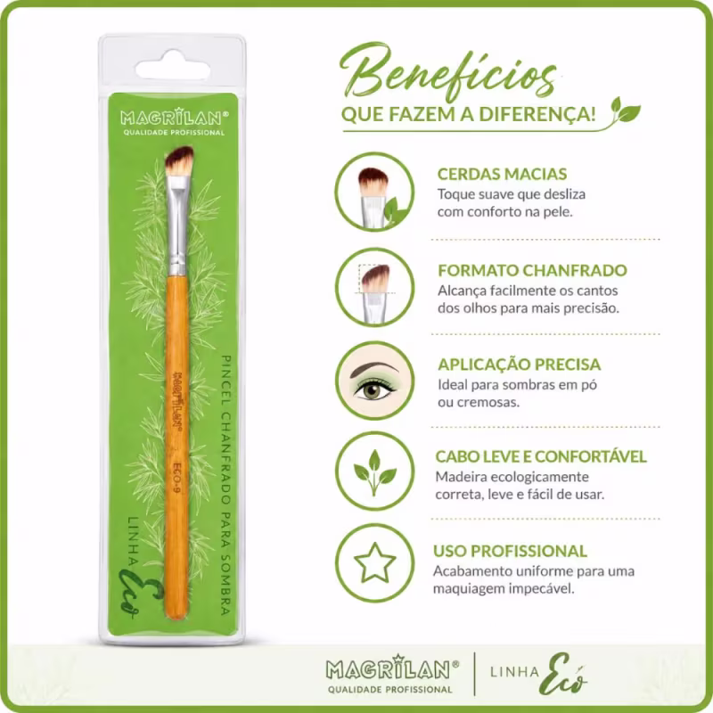 Pincel Chanfrado Para Sombra Macrilan Eco-9