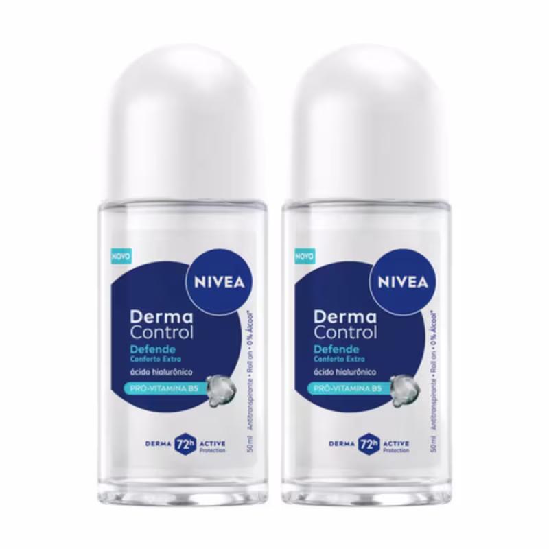 Kit Desodorante Roll-on Derma Control Defende 2x50ml | Nivea