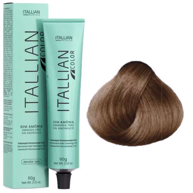 Coloração Itallian Color Sem Amônia 60g 8.0 Loiro Claro