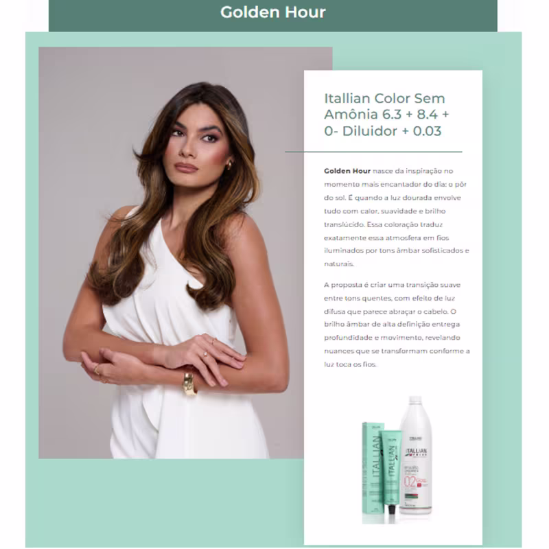 Coloração Itallian Color Sem Amônia 60g 8.4 Loiro Claro Cobre