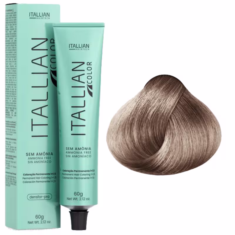 Coloração Itallian Color Sem Amônia 60g 10.2 Loiro Platina Violeta