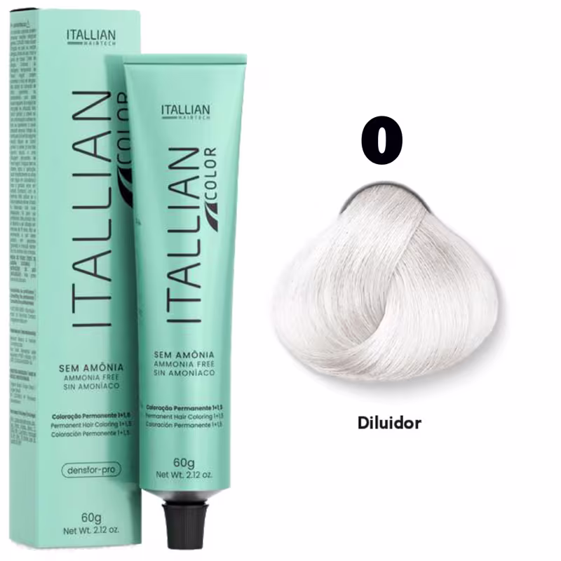Coloração Itallian Color Sem Amônia 60g 0 Diluidor