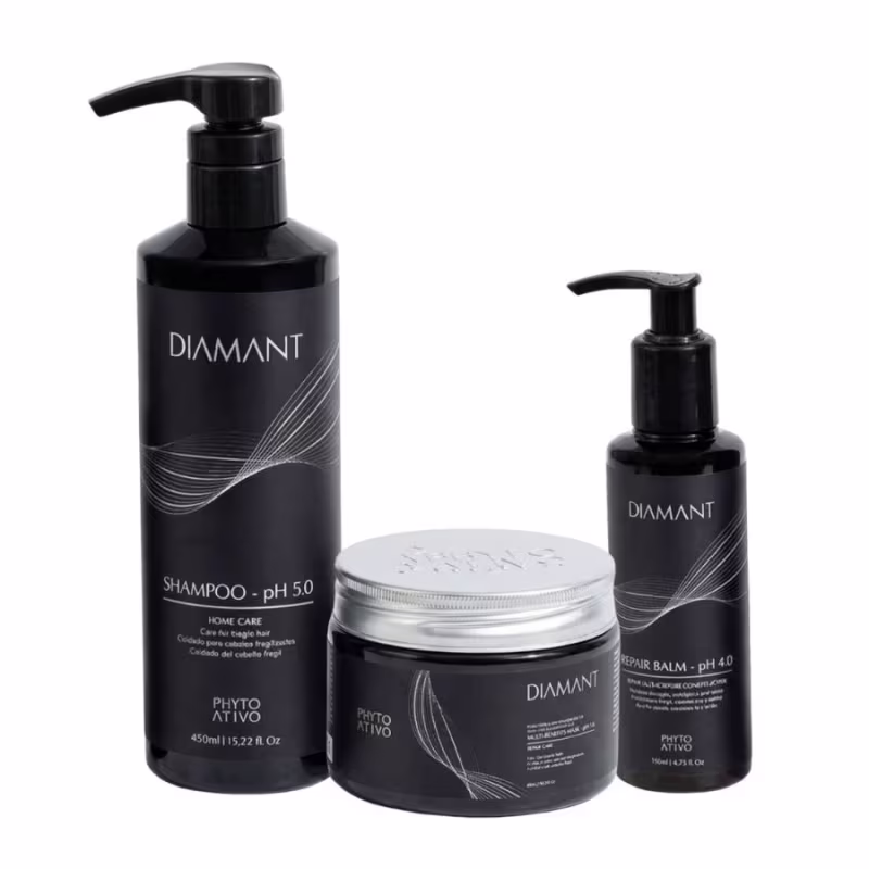Kit Diamant Reestruturação e Reconstrução Phyto Ativo 3 Unidades