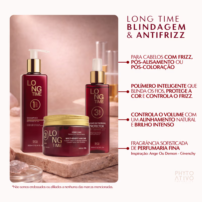 Kit Long Time Phyto Ativo Nutrição Biotecnológica 3 Unidades