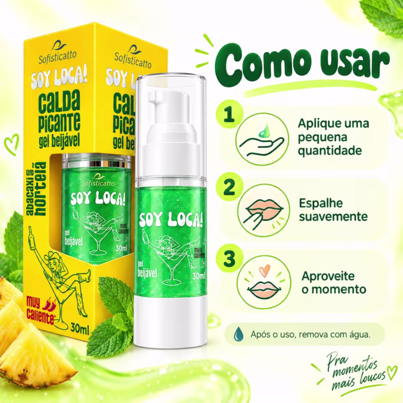 Soy Loca Calda Picante Beijável  Abacaxi Com Hortelã