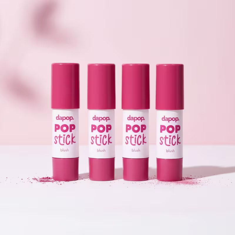 Blush Bastão Pop Stick Dapop Vitamina E Manteiga Karitê Cor 03 Matte 7g