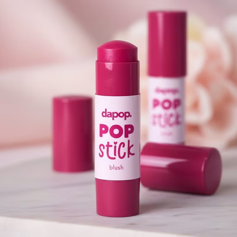 Blush Bastão Pop Stick Dapop Vitamina E Manteiga Karitê Cor 03 Matte 7g
