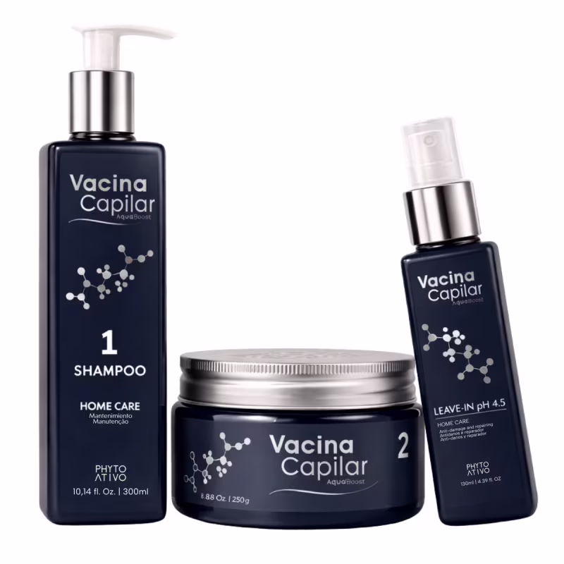 Kit Vacina Capilar Phyto Ativo Recuperação Intensa 3 Unidades