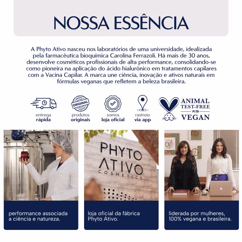 Kit Vacina Capilar Phyto Ativo Recuperação Intensa 3 Unidades