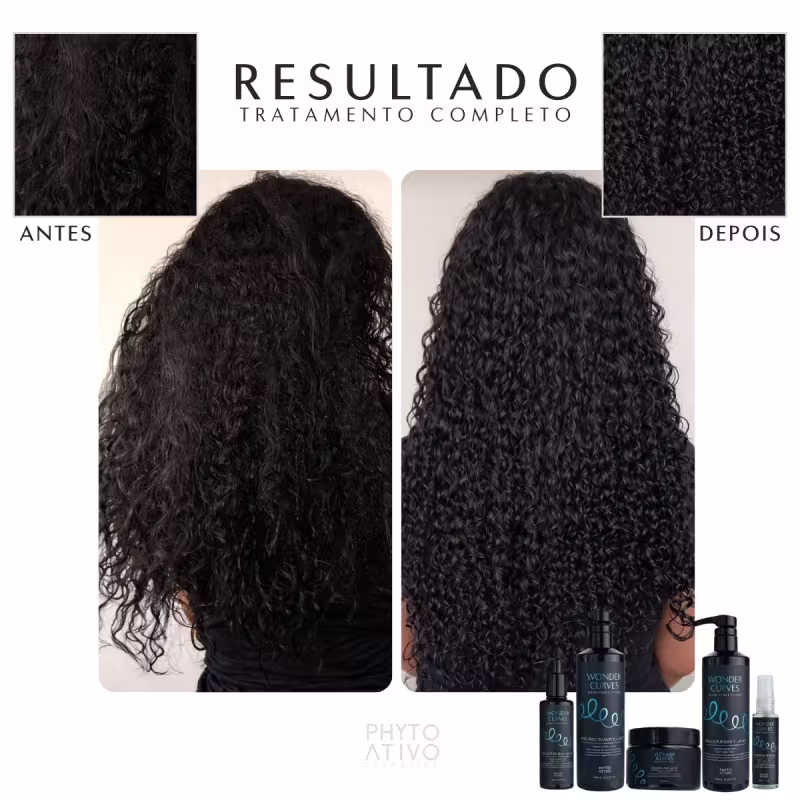 Kit Wonder Curves Blend Curve System Phyto Ativo Cachos 5 Unidades