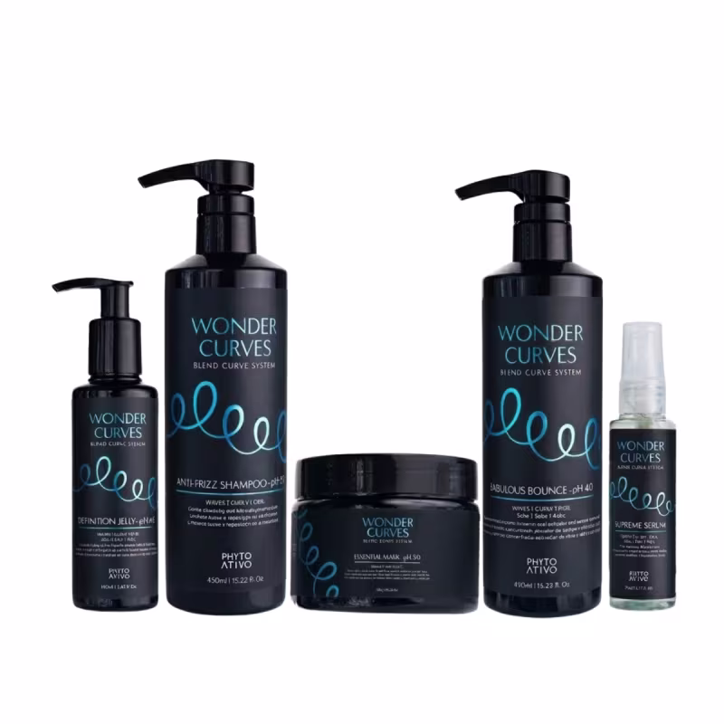Kit Wonder Curves Blend Curve System Phyto Ativo Cachos 5 Unidades