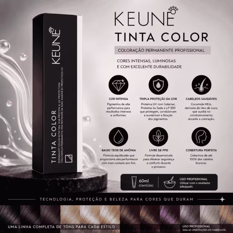 Keune Tinta Color 6.3 Louro Escuro Dourado -  Coloração Permanente 60ml